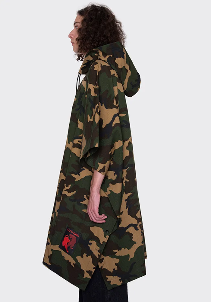 LU'U DAN MC005_CC OVERSIZED PONCHO CAMO