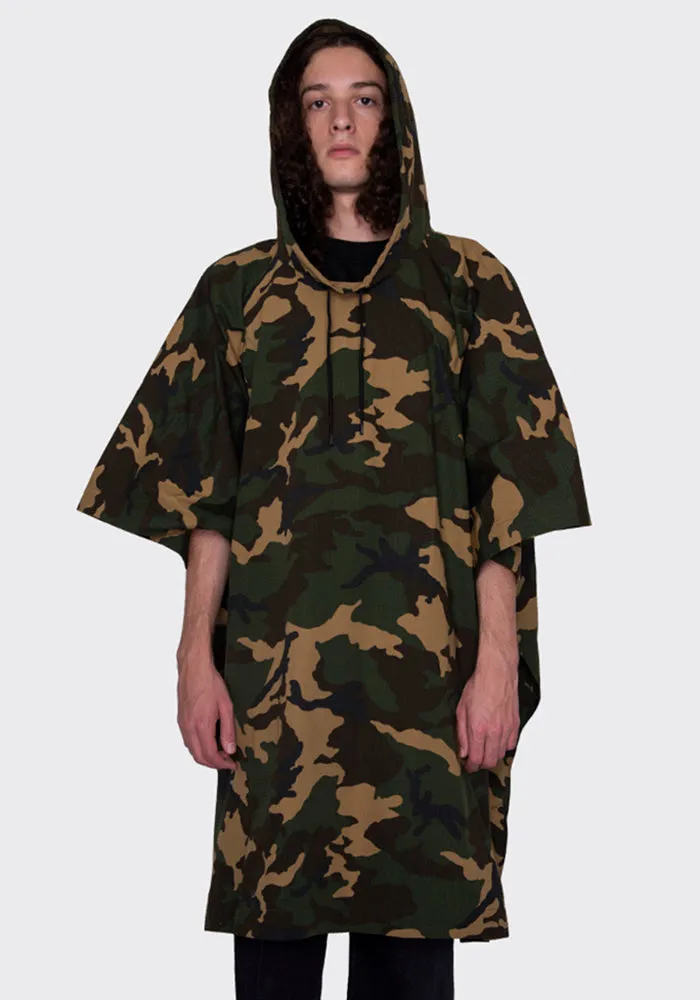 LU'U DAN MC005_CC OVERSIZED PONCHO CAMO