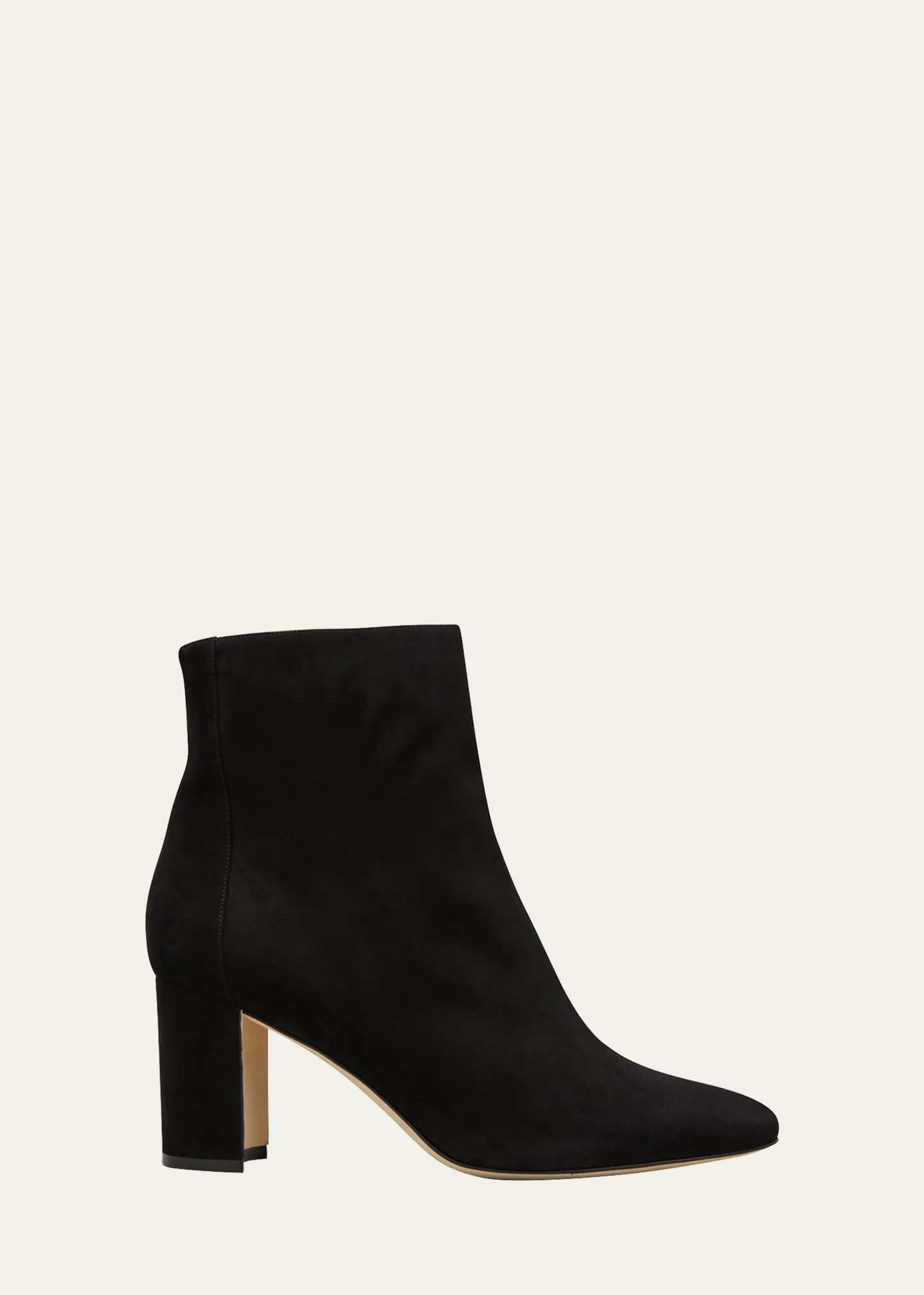 Manolo Blahnik Rosie Suede Zip Ankle Booties