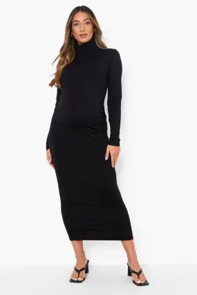 Maternity Turtleneck Midaxi Dress