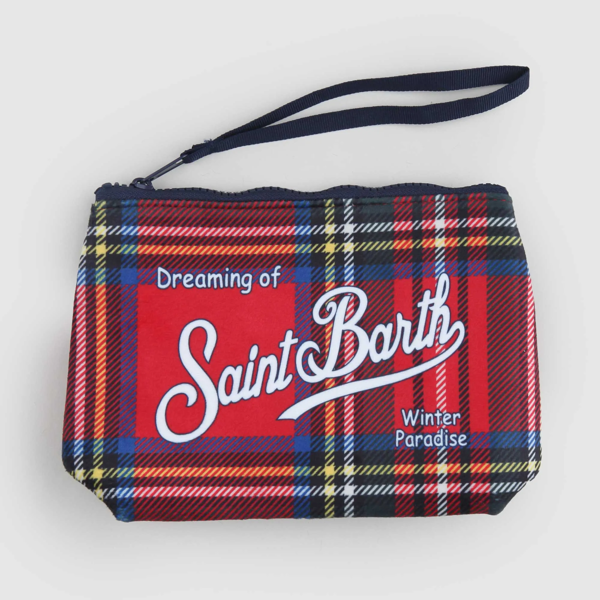 Mc2 Saint Barth Tartan Clutch Bag For Girl