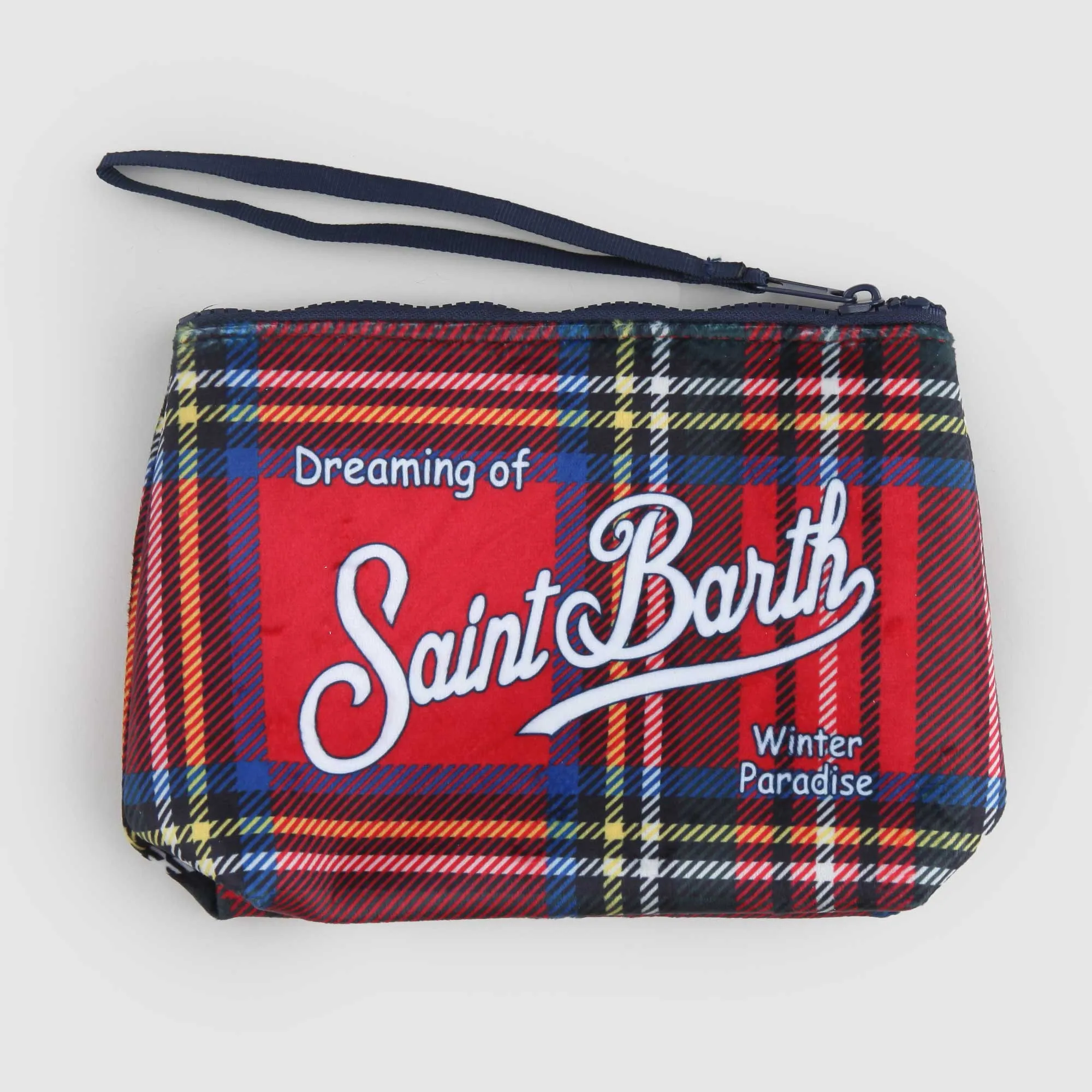 Mc2 Saint Barth Tartan Clutch Bag For Girl