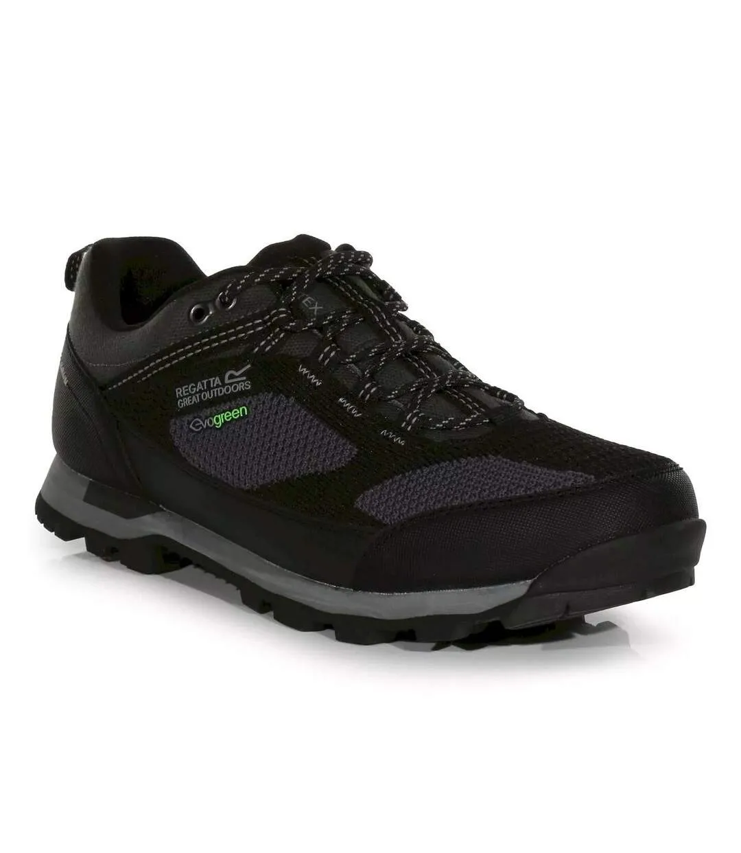 Mens blackthorn evo walking shoes black/dark steel Regatta