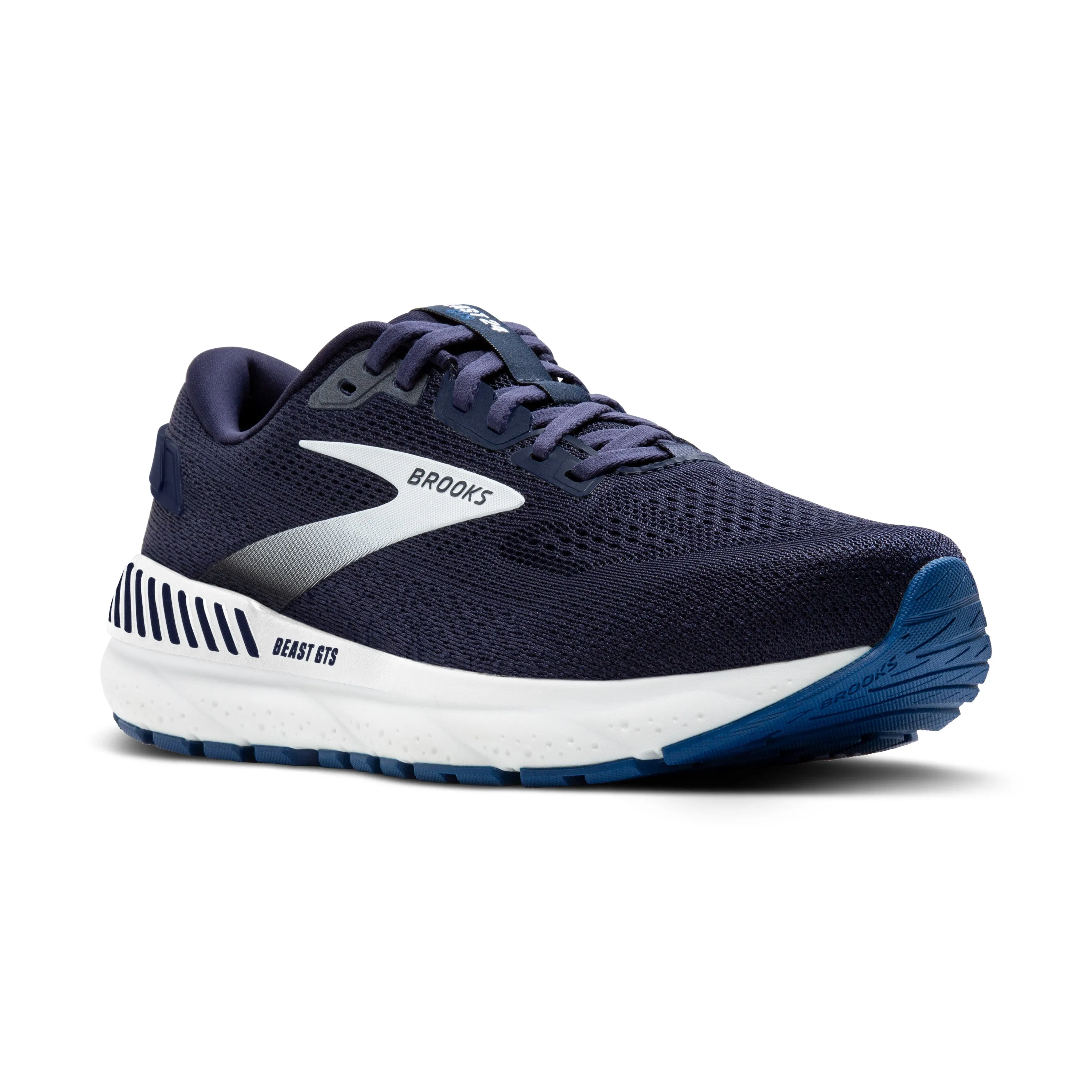 Men's Brooks Beast GTS 24 Color: Peacoat / Navy / White (WIDE & EXTRA WIDE WIDTH)