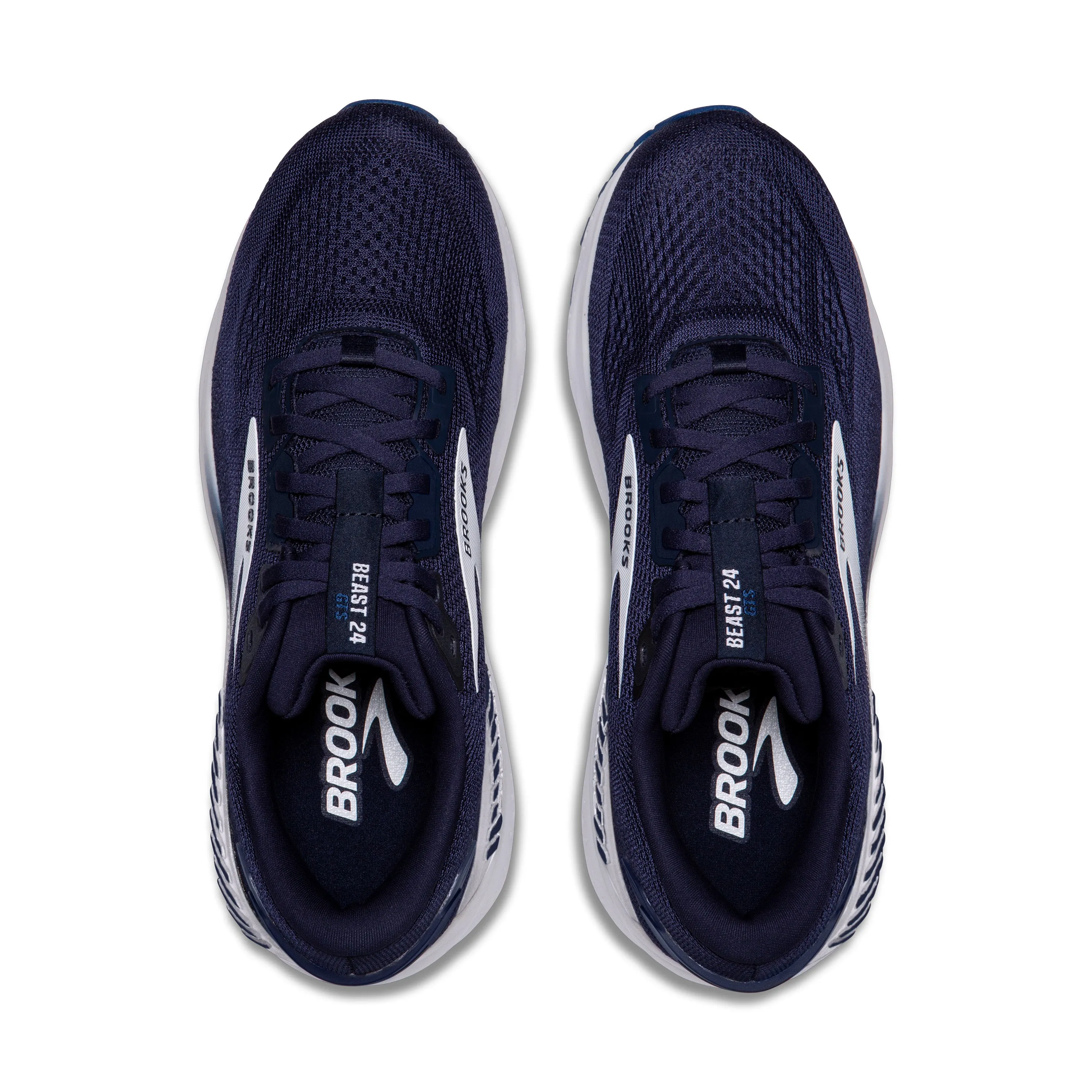 Men's Brooks Beast GTS 24 Color: Peacoat / Navy / White (WIDE & EXTRA WIDE WIDTH)