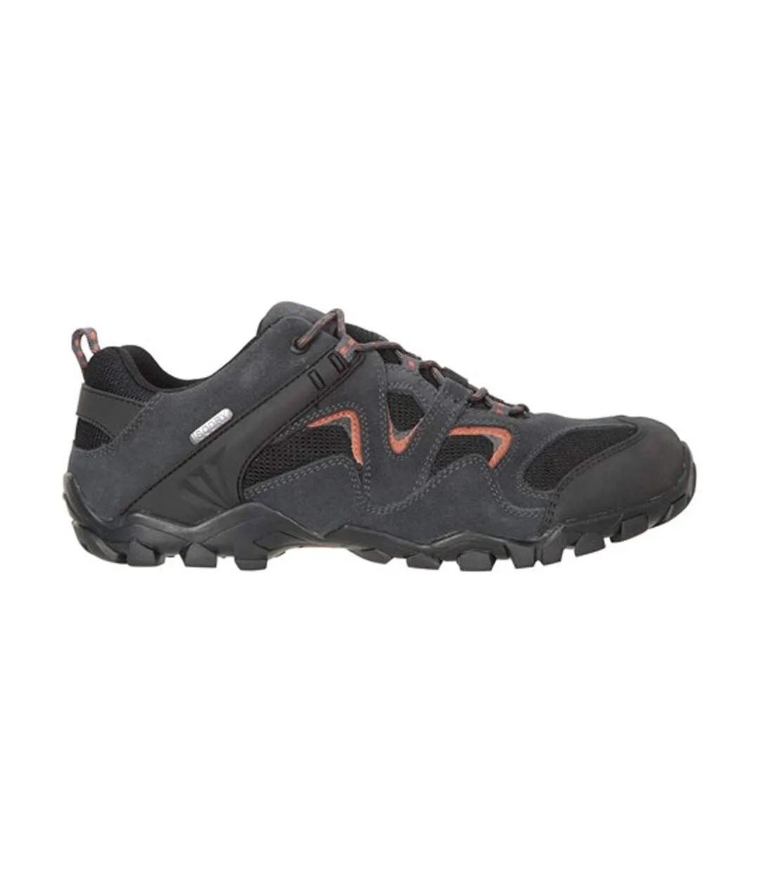 Mens curlews waterproof suede walking shoes dark grey Mountain Warehouse