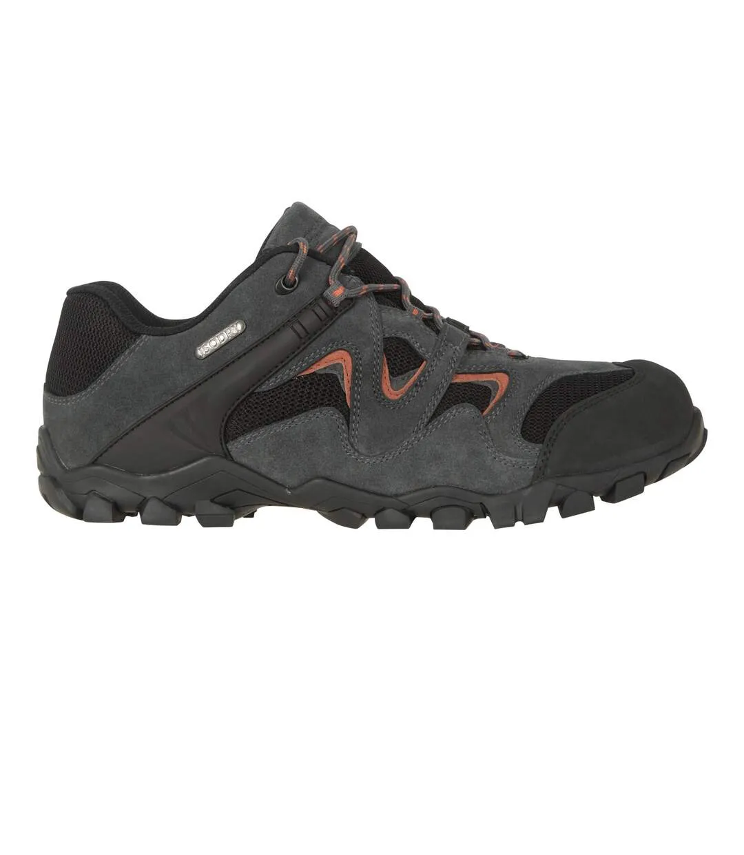 Mens curlews waterproof suede walking shoes dark grey Mountain Warehouse