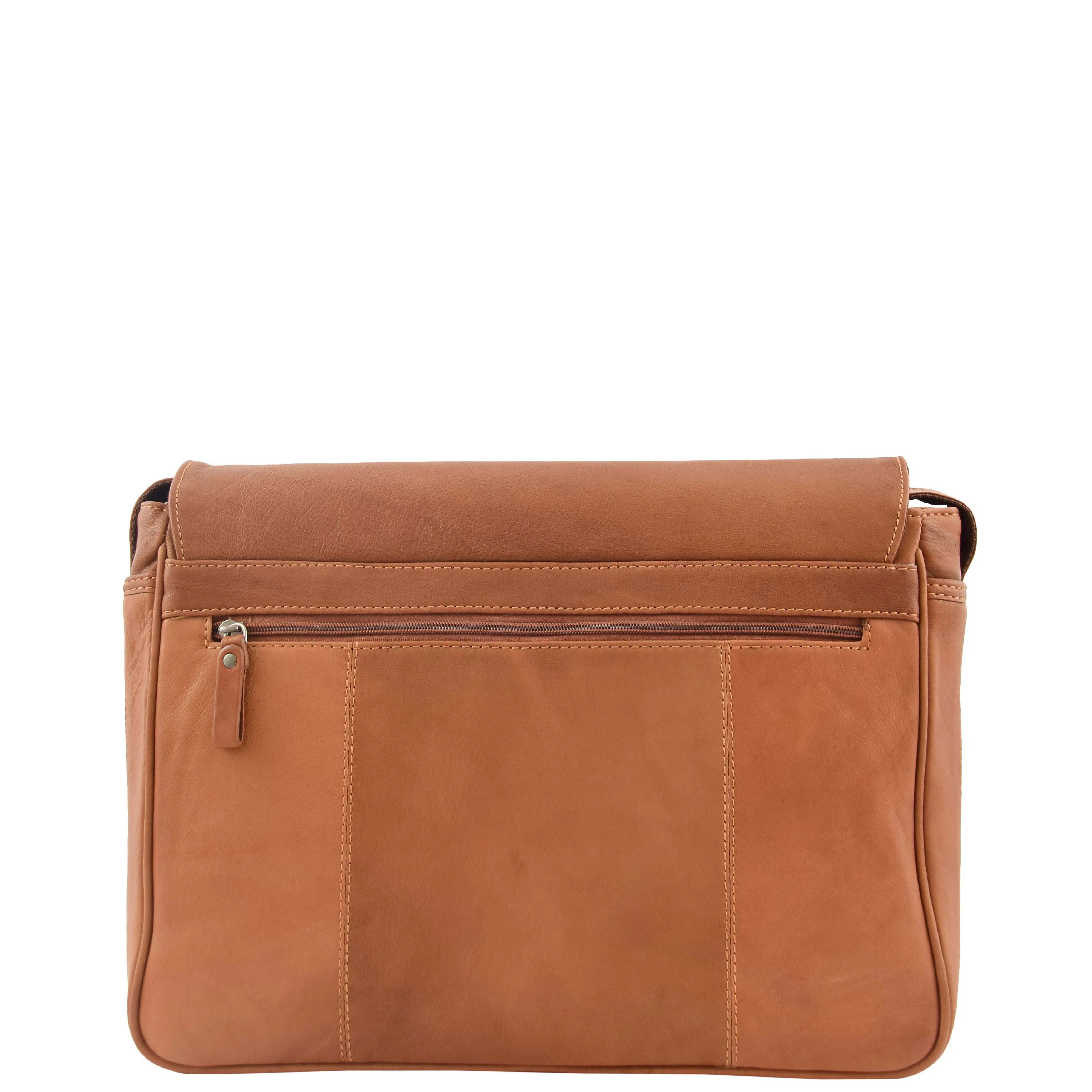 Mens Leather Flap Over Messenger Bag Cheriton Tan