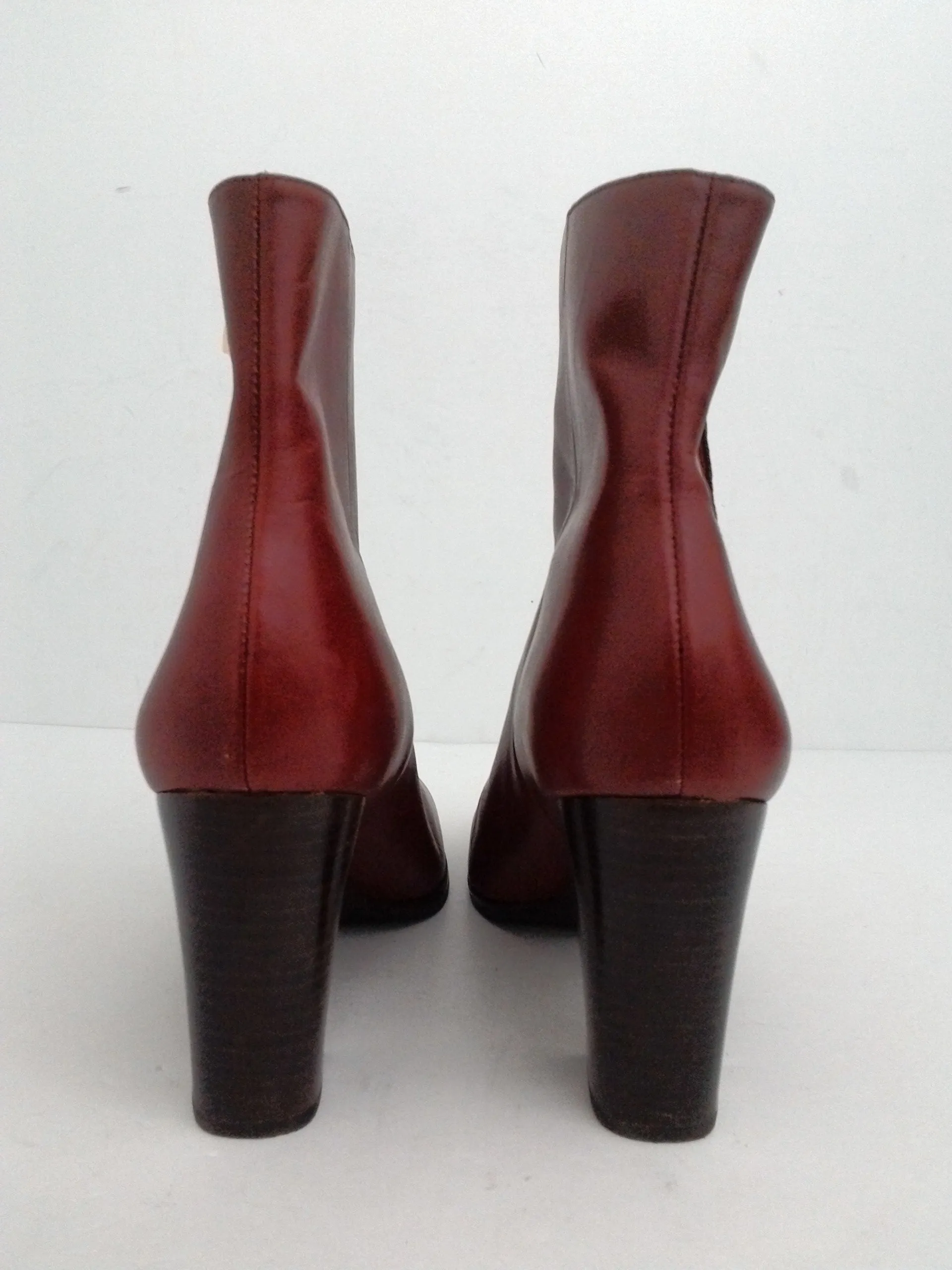 Michael Kors Women's Burnt Red Booties Size 9.5 M