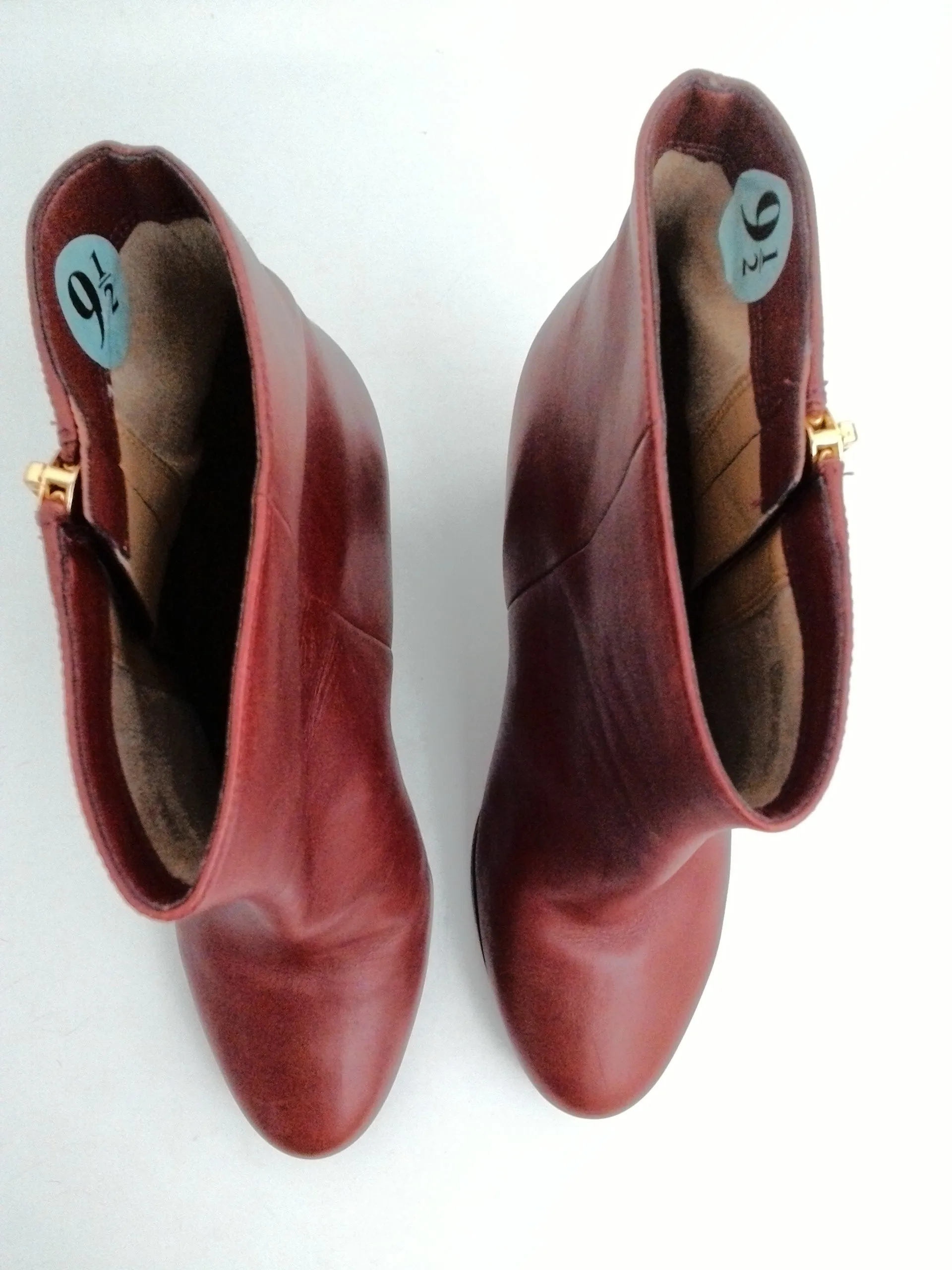 Michael Kors Women's Burnt Red Booties Size 9.5 M