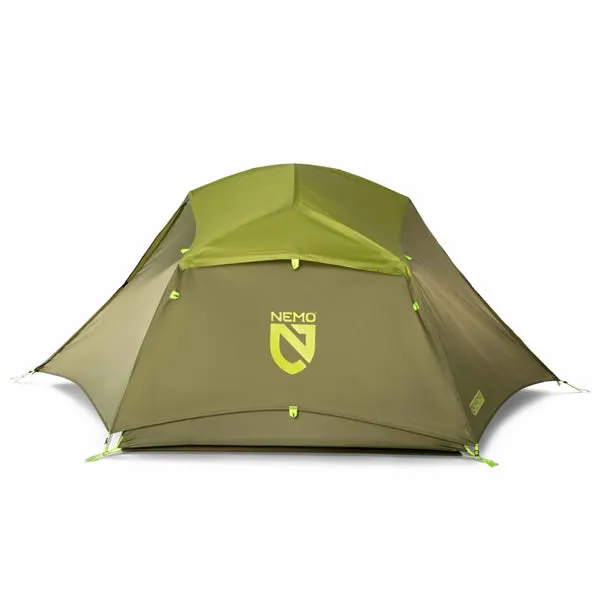 Nemo Aurora 2P: 2 Person Hiking / Backpacking Tent with Footprint (Nova Green Colour)