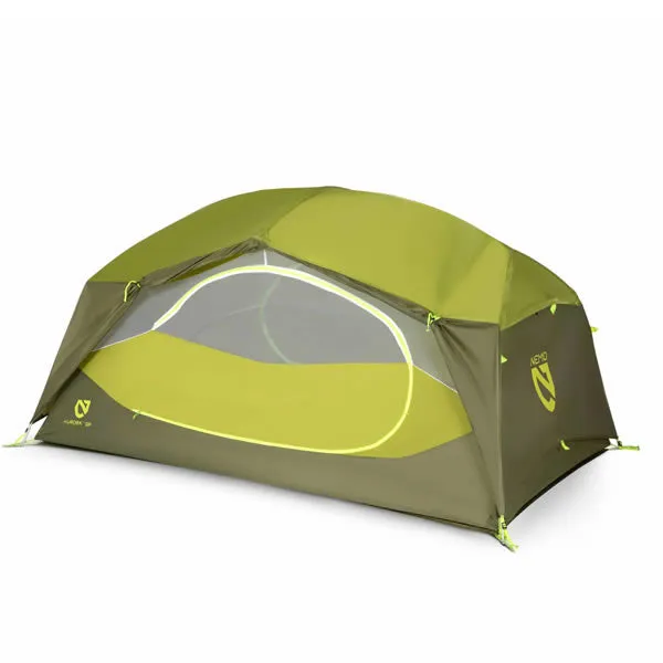 Nemo Aurora 2P: 2 Person Hiking / Backpacking Tent with Footprint (Nova Green Colour)