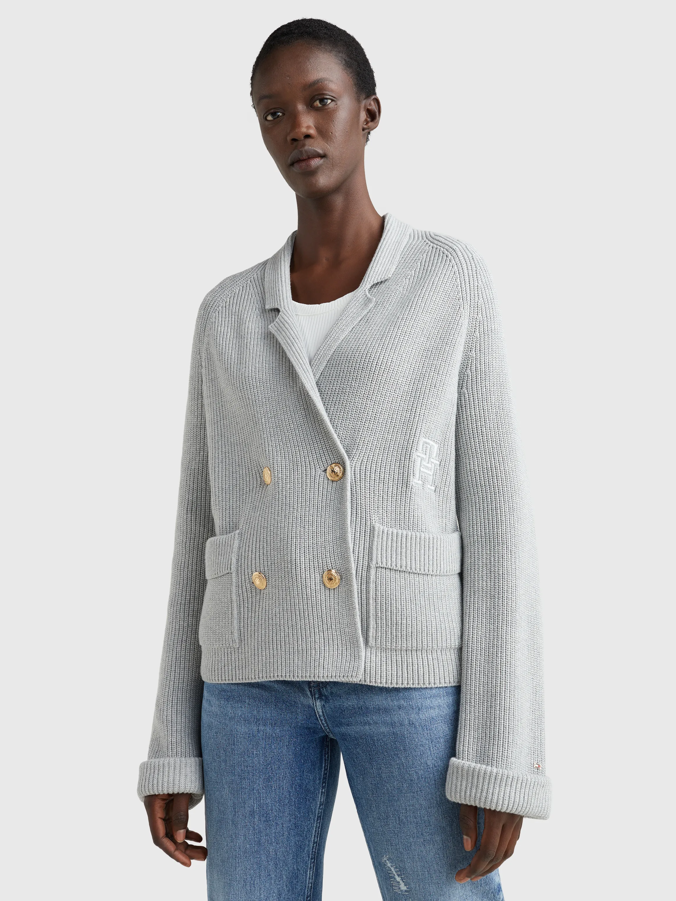 Peacoat Knitted Cardigan | Knitwear | Tommy Hilfiger