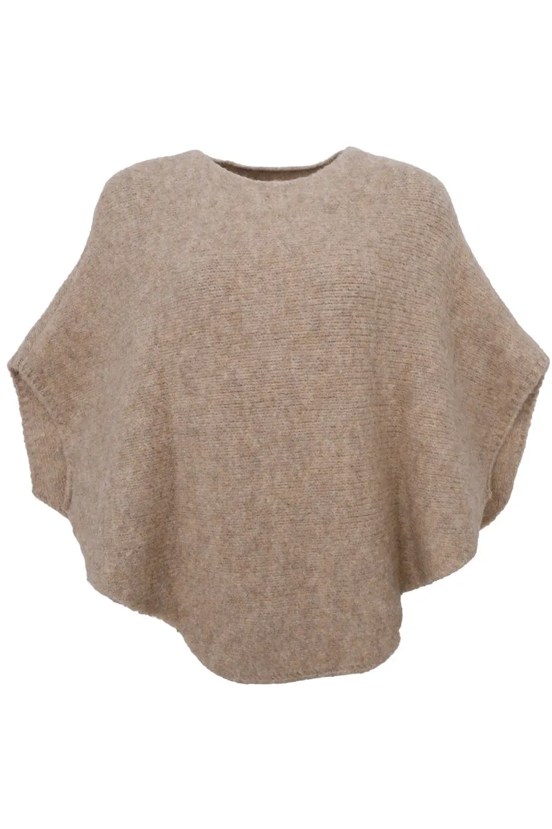 Pella Boucle Poncho 1137 | Natural | Strik fra Black Colour