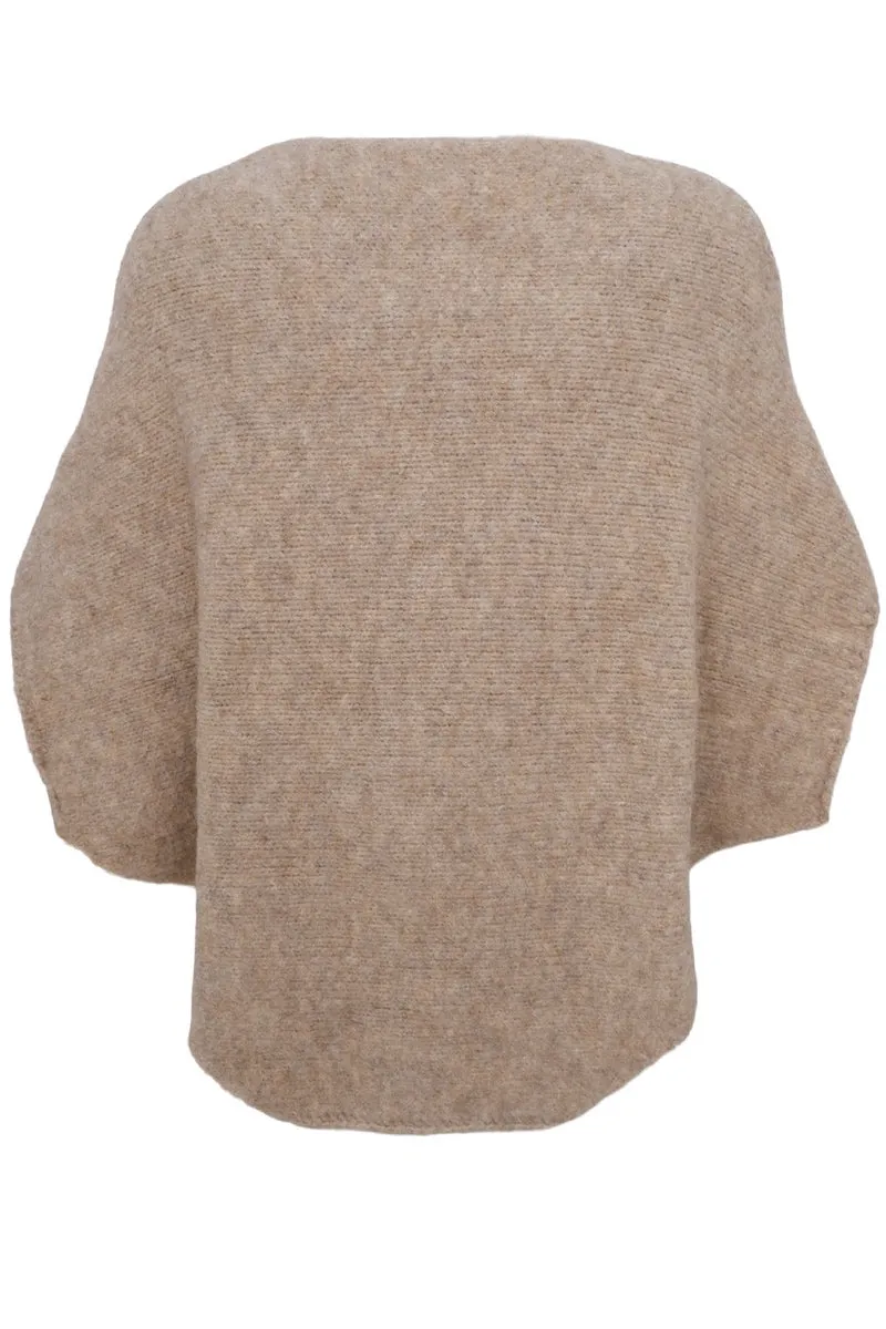 Pella Boucle Poncho 1137 | Natural | Strik fra Black Colour