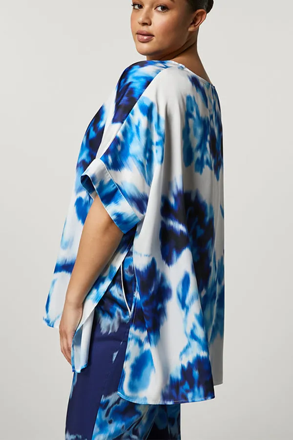 Persona (by Marina Rinaldi) MAGNETE WATERCOLOR FLORAL PRINT PONCHO