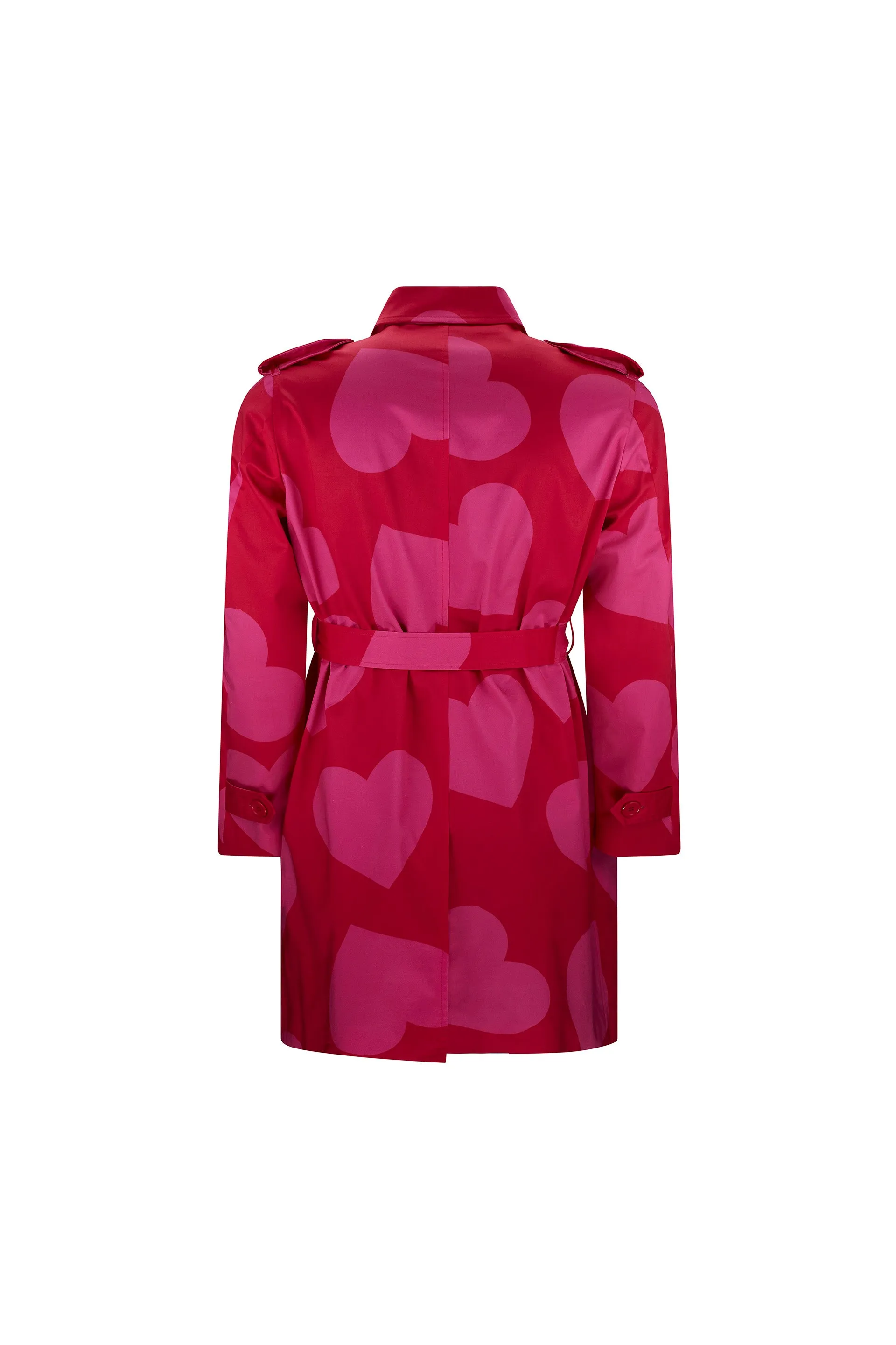 'PINKY RED HEARTS' SIMPLE TRENCH