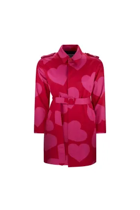 'PINKY RED HEARTS' SIMPLE TRENCH