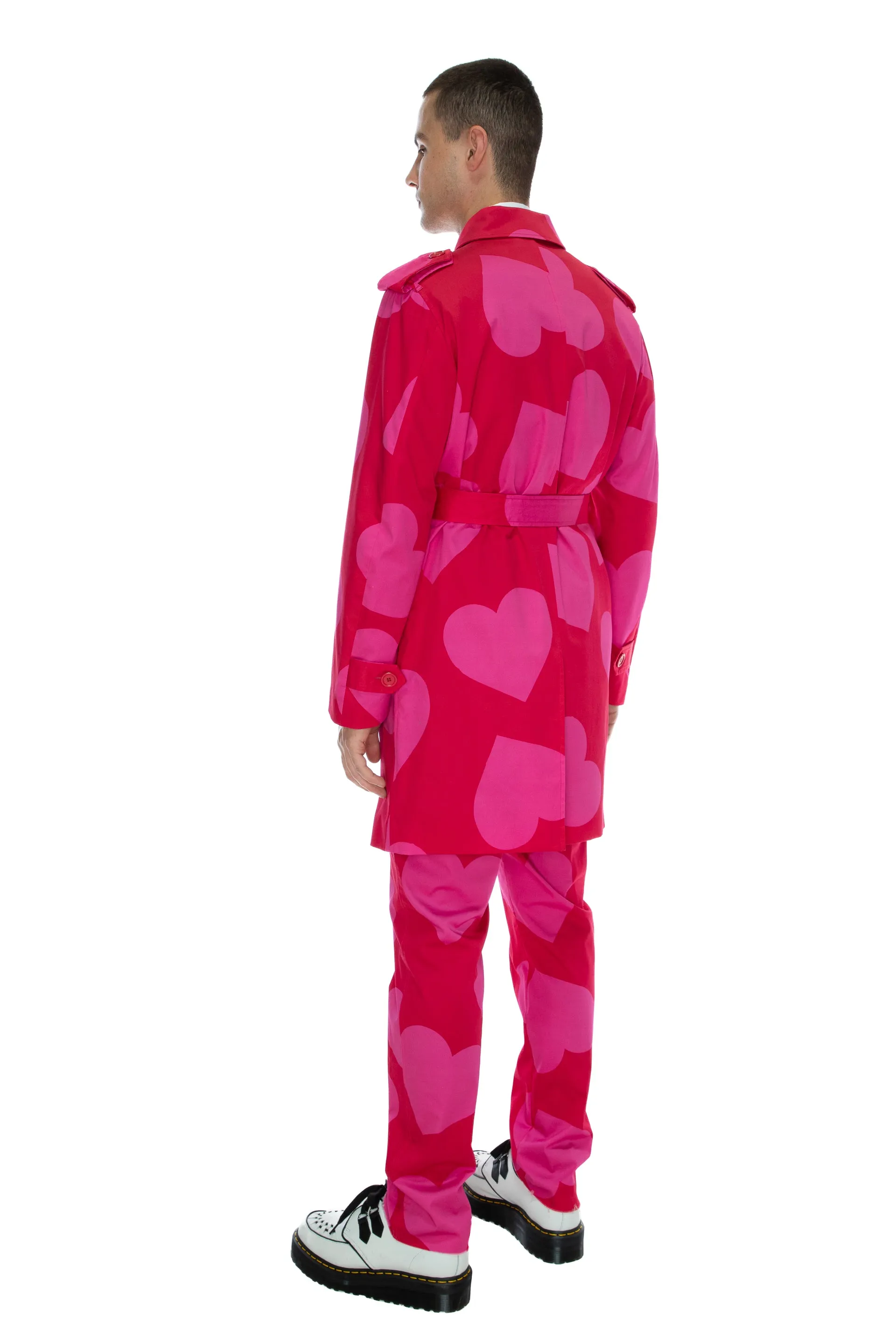 'PINKY RED HEARTS' SIMPLE TRENCH