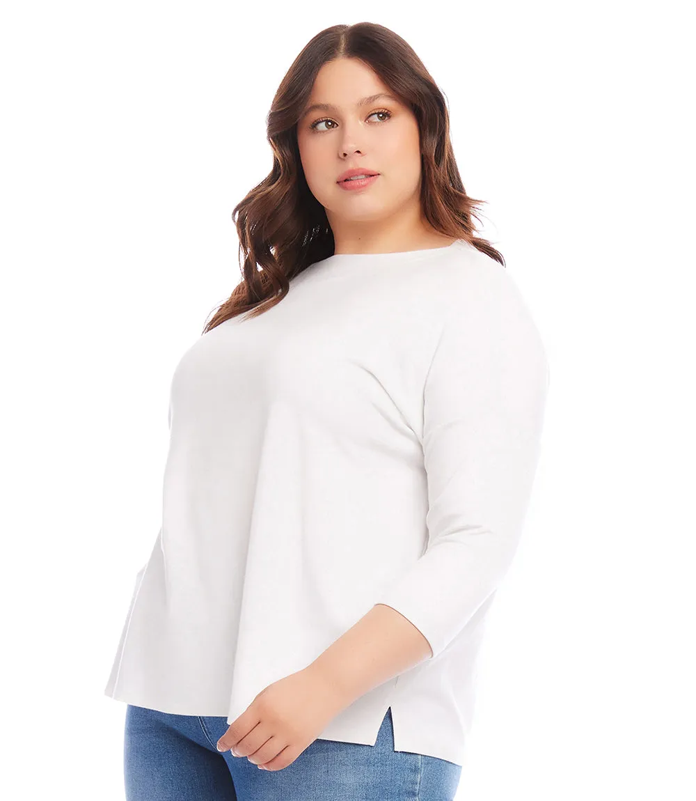 Plus Size Boatneck Top