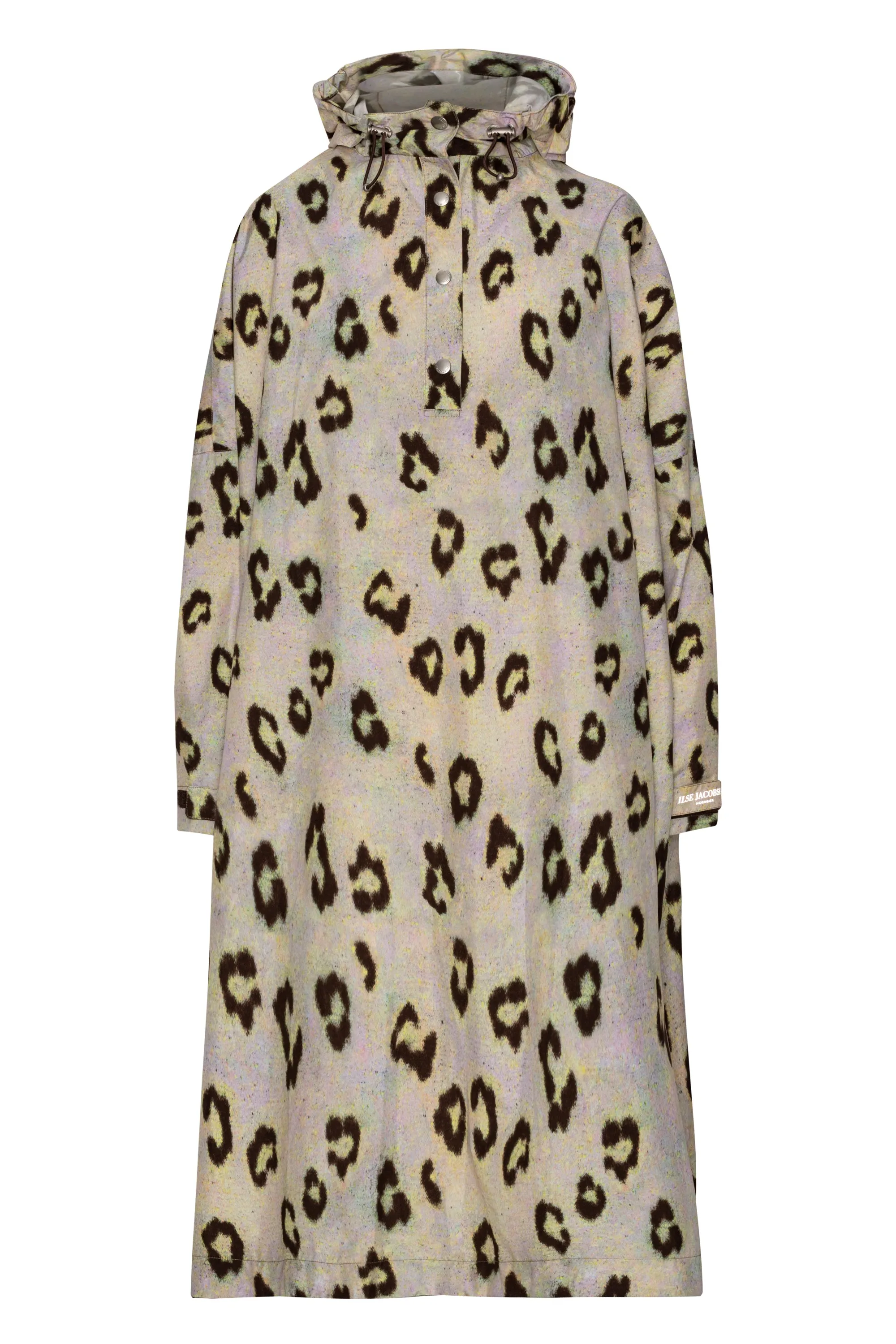 Poncho w. Sleeves Rain221Spp | Leopard | Poncho fra Ilse Jacobsen