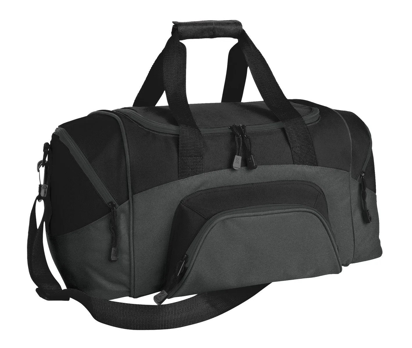 Port Authority - Small Colorblock Sport Duffel BG990S Black/Dark Charcoal