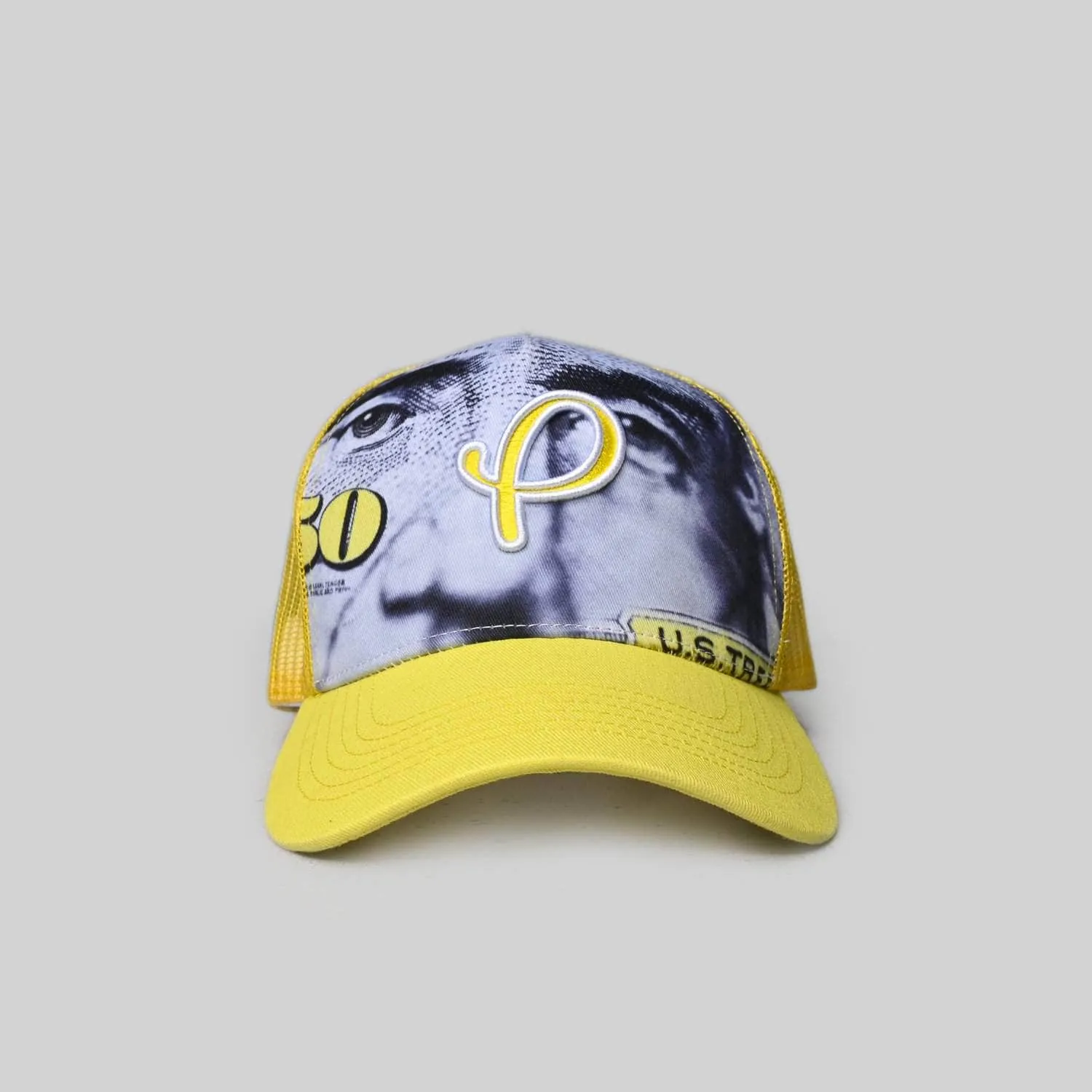 Pres Money Trucker Hat Yellow