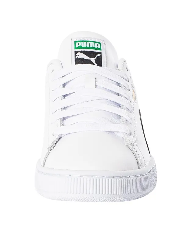 Puma Basket Classic Leather Trainers - White/Peacoat