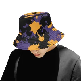 Purple Gold and Black Legends Paint Splatter Bucket Hat