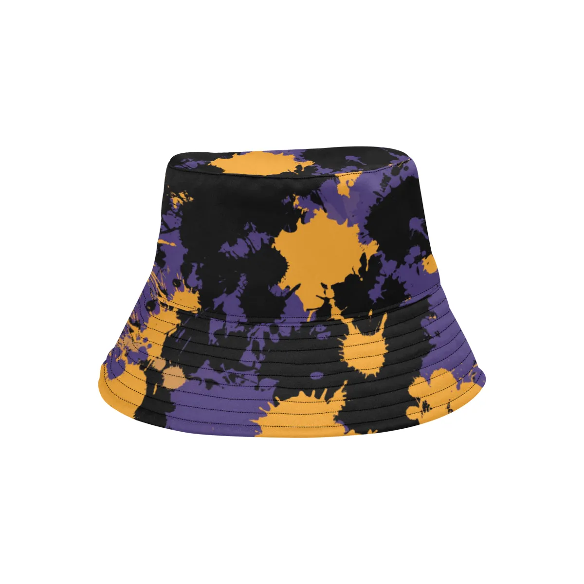 Purple Gold and Black Legends Paint Splatter Bucket Hat