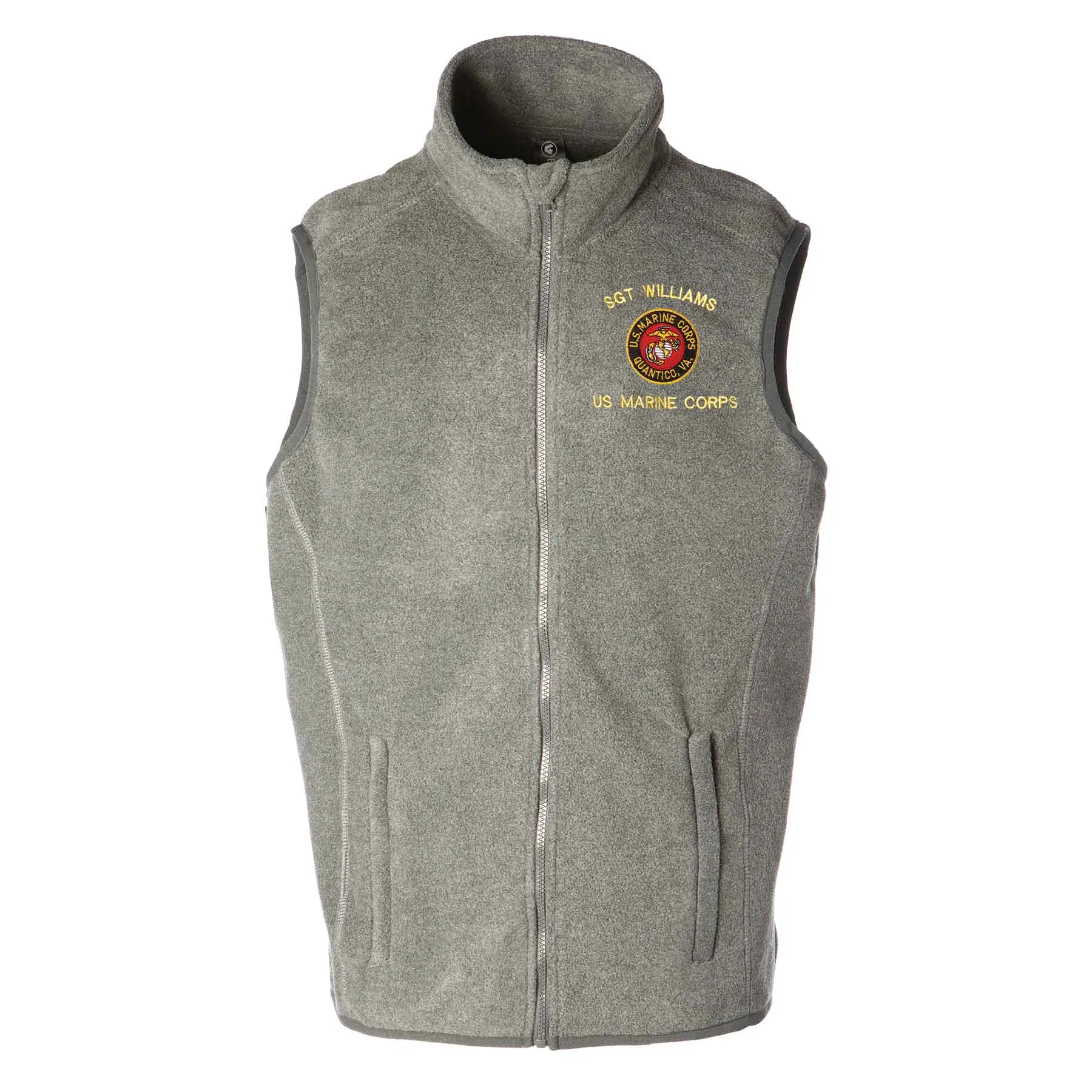 Quantico Virginia Embroidered Fleece Vest