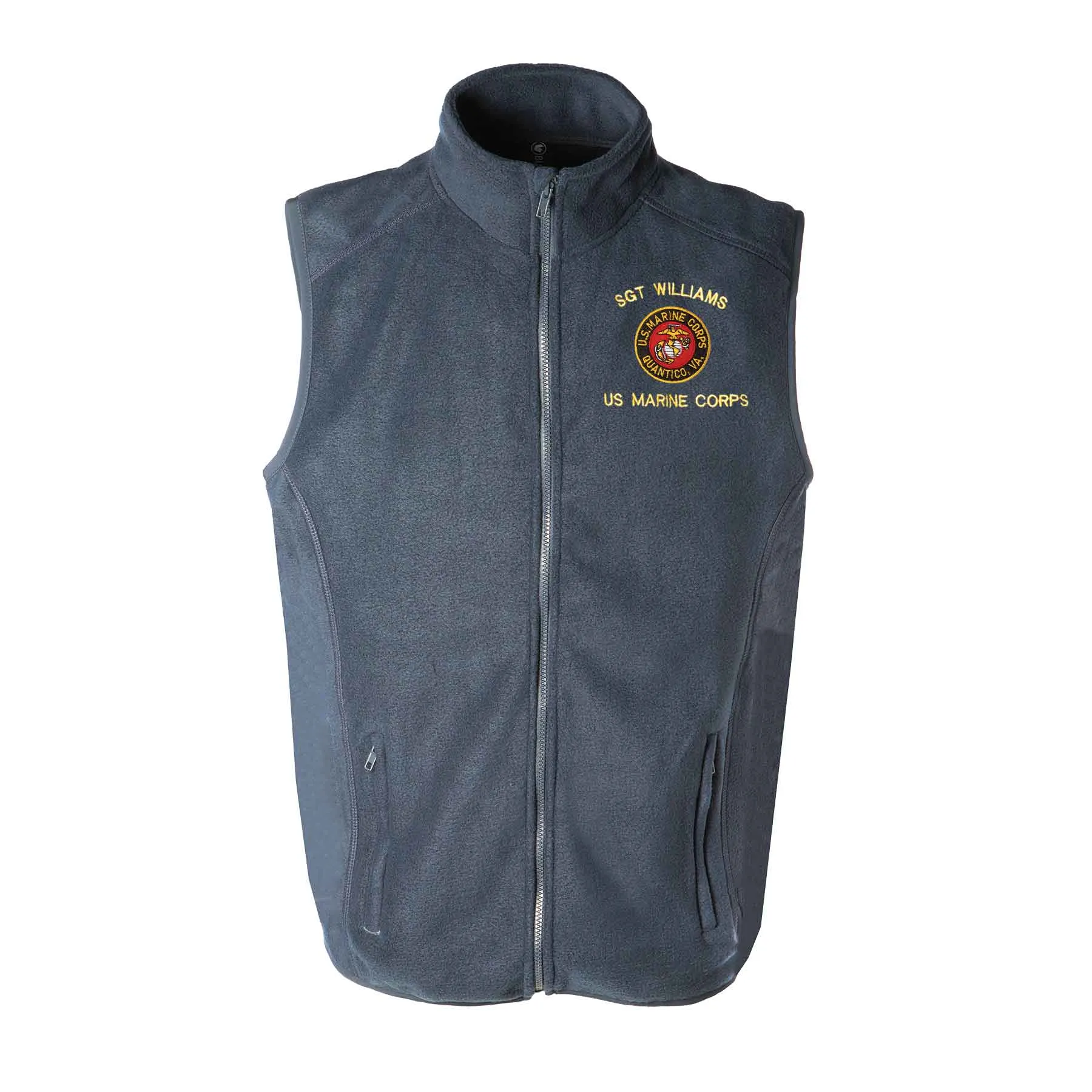 Quantico Virginia Embroidered Fleece Vest