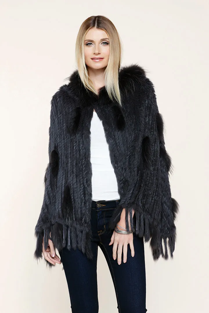 Rabbit Fur Poncho