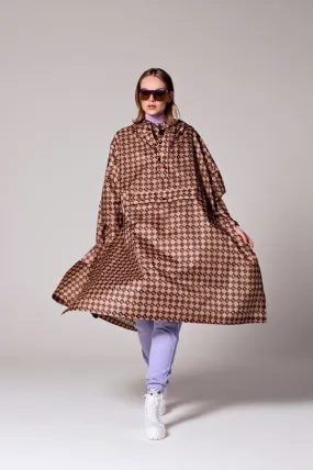 Rain Kiss Poncho - Damier