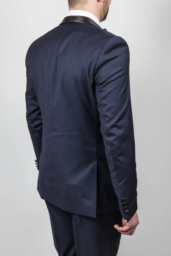 Routleys Navy Shawl Dinner Suit