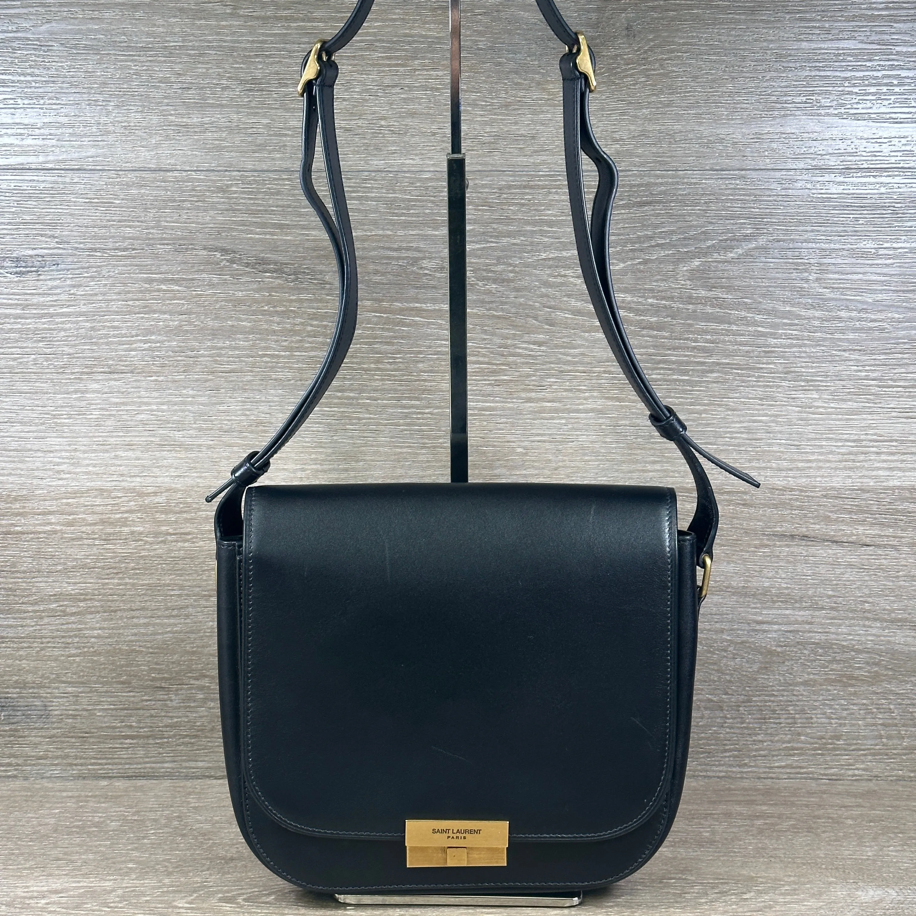 Saint Laurent Betty Satchel Shoulder Bag - Black Leather