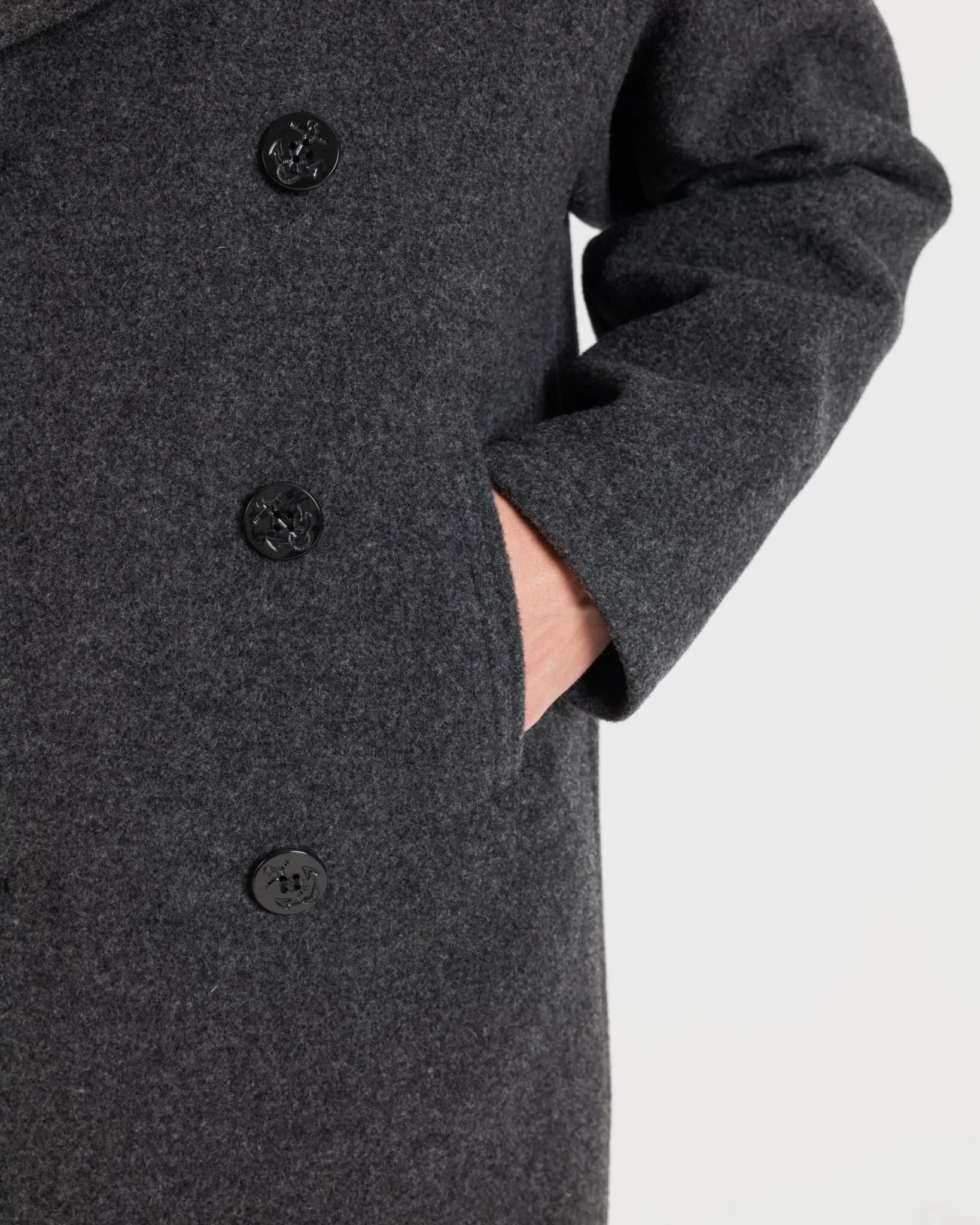 Shackleton Peacoat Charcoal