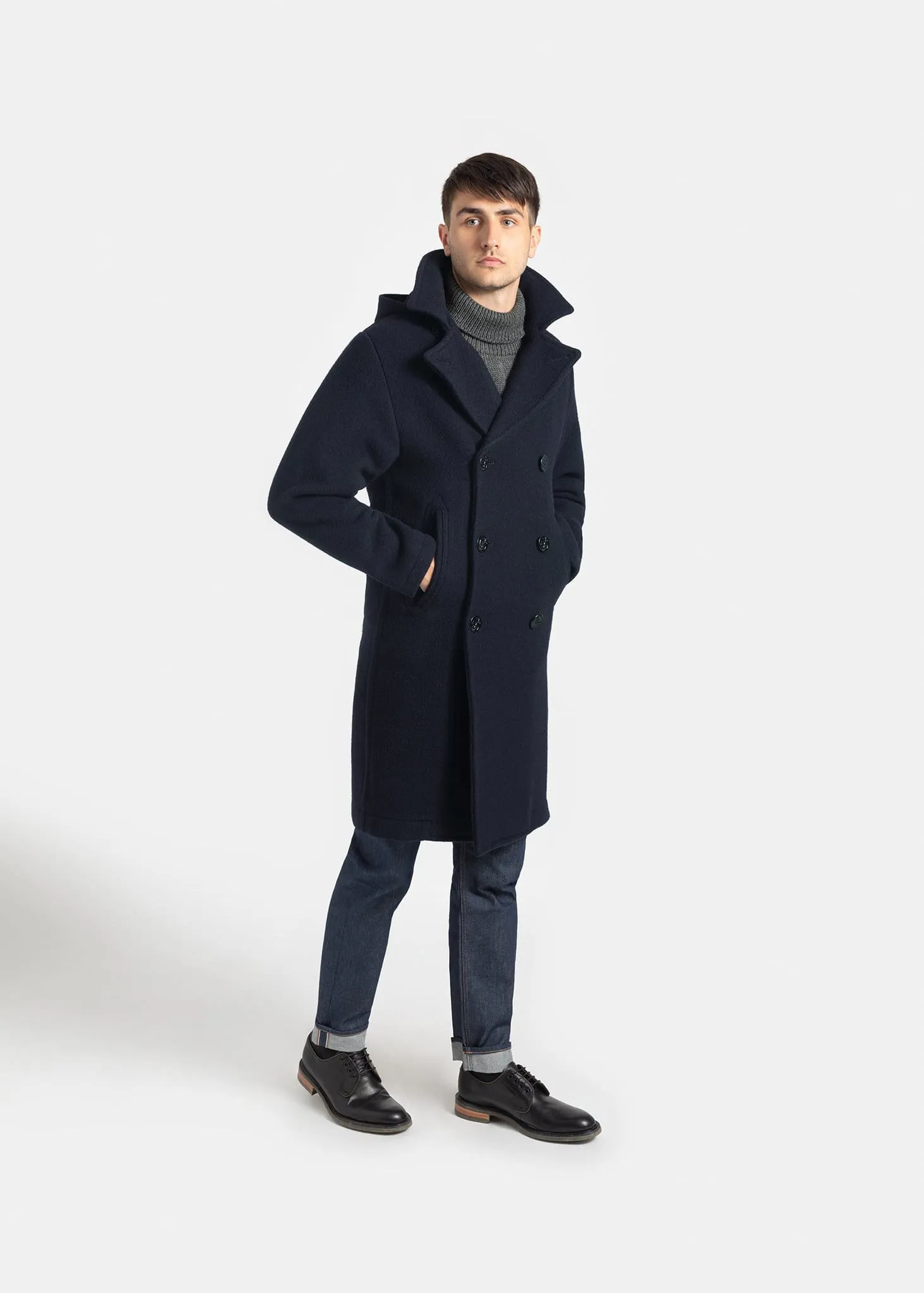 Shackleton Peacoat Navy