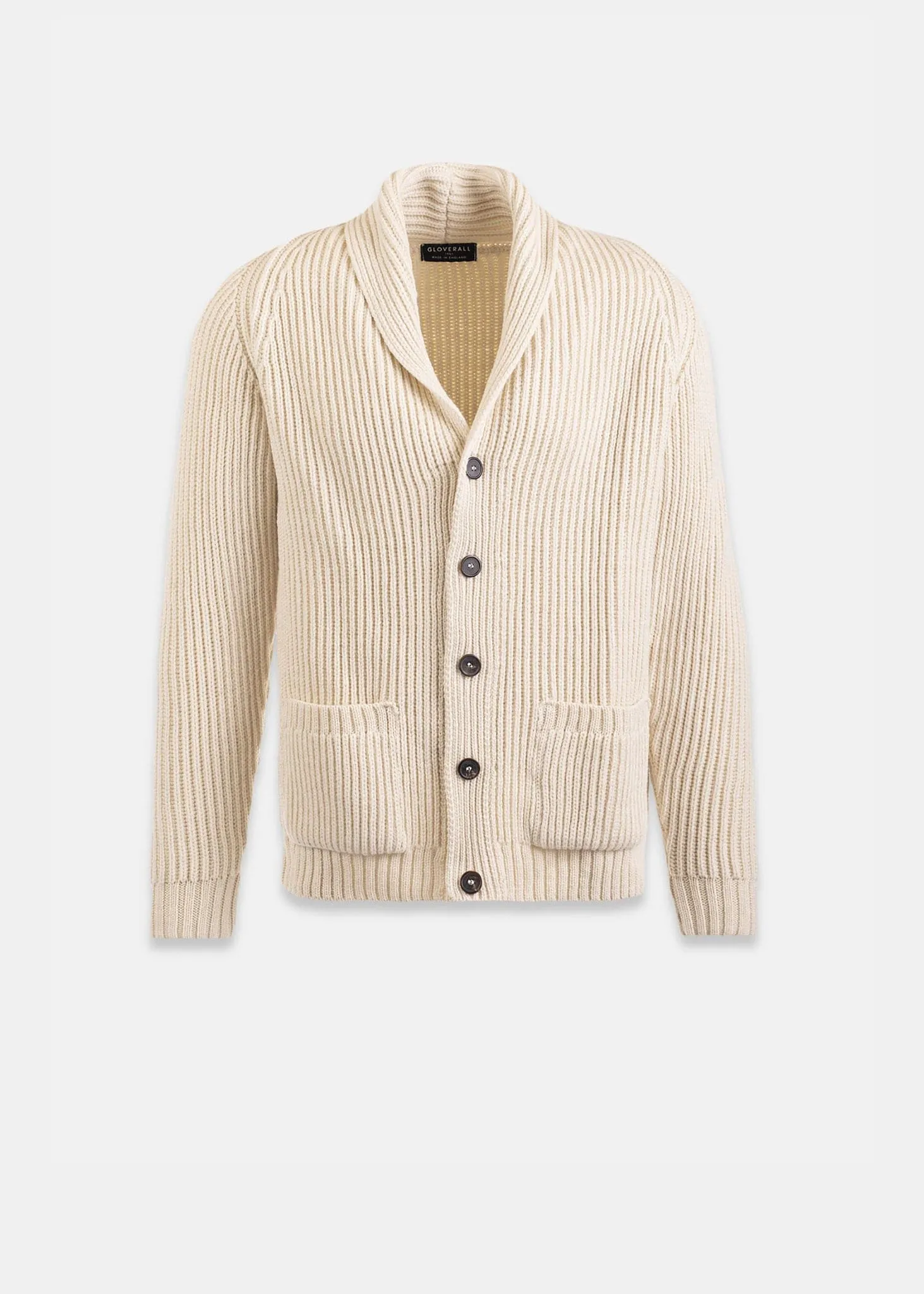 Shawl Collar Cardigan Ecru