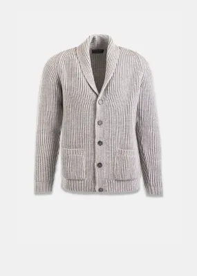 Shawl Collar Cardigan Light Grey