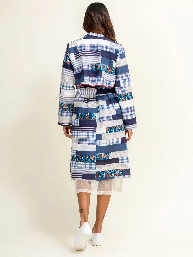 Sky Patchwork Trench