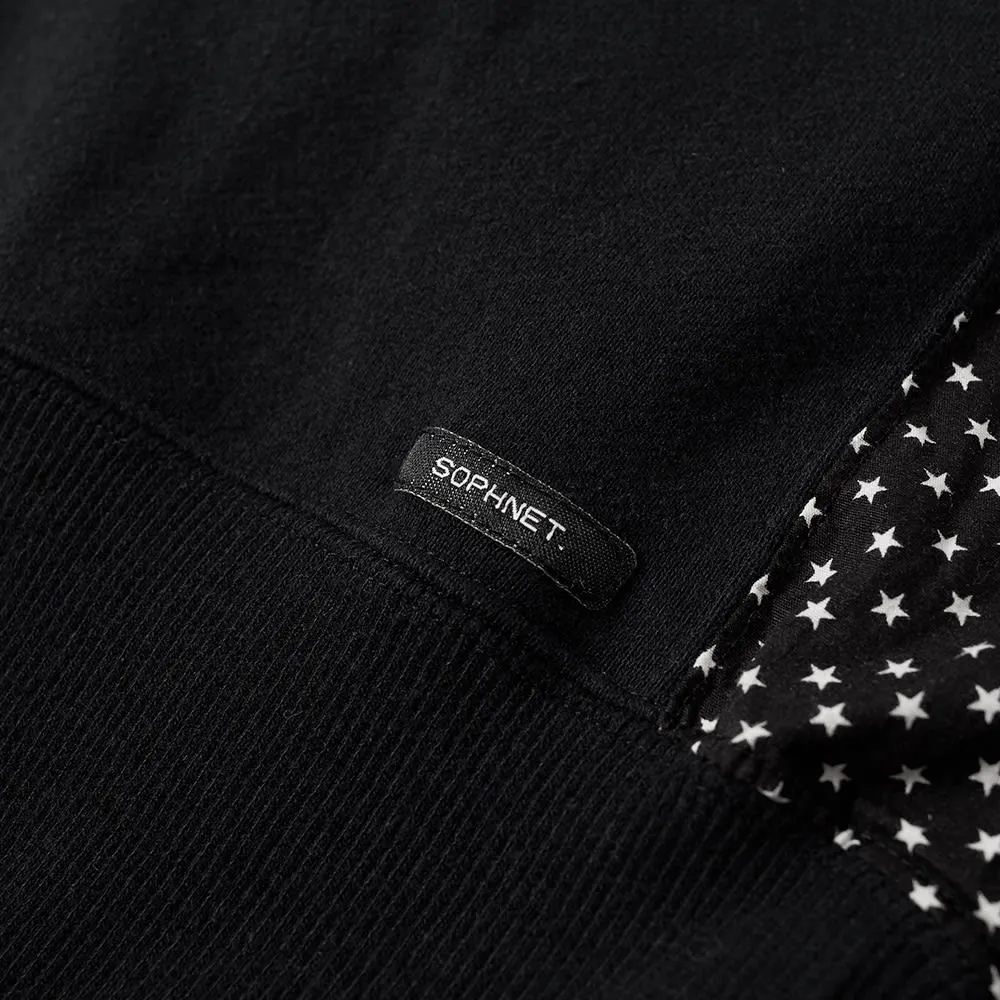 SOPHNET. Star Panel Pullover ParkaBlack