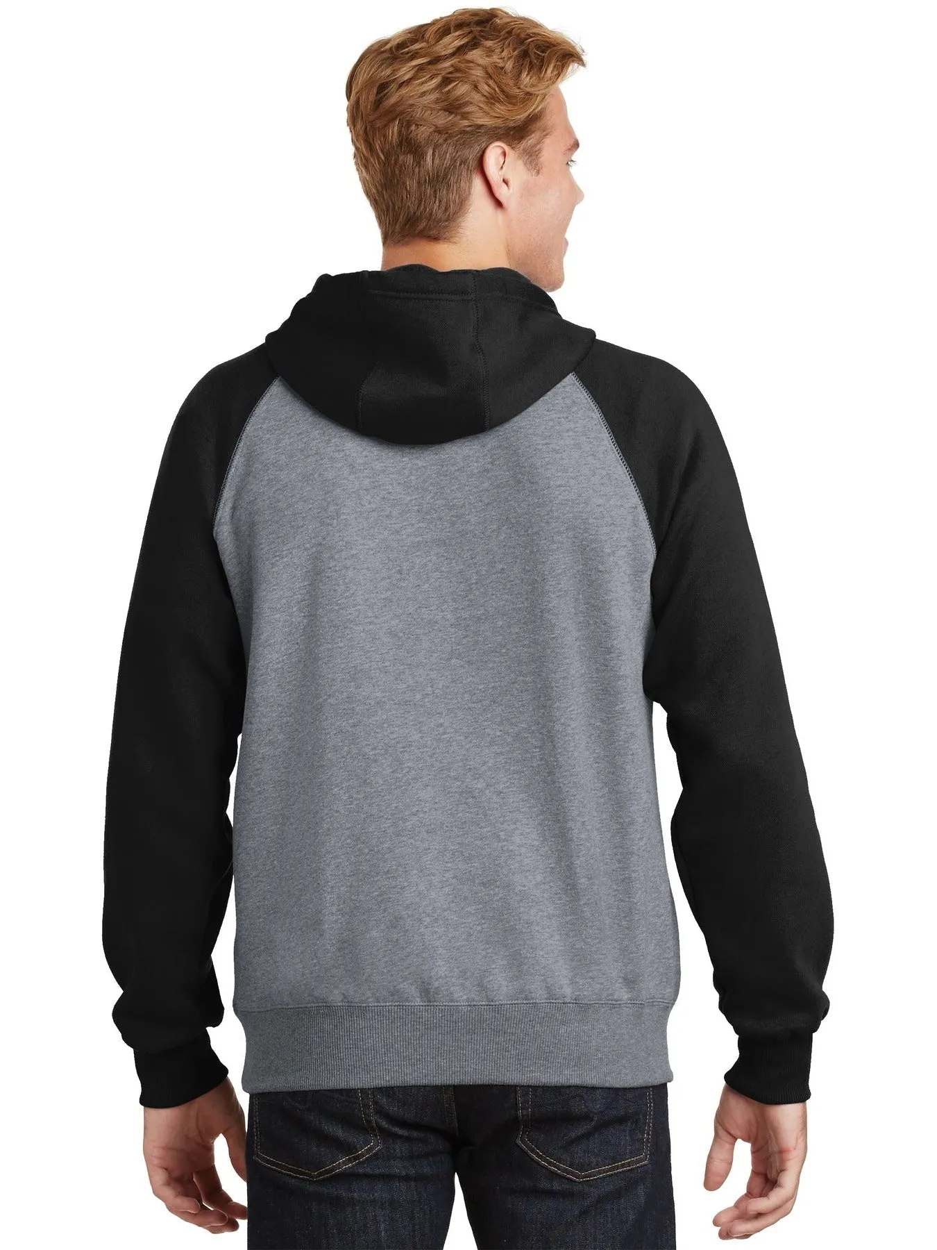 Sport-Tek Raglan Colorblock Pullover Hooded Sweatshirt