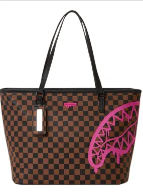 Sprayground - Pink Drippin Sharks Tote - Brown