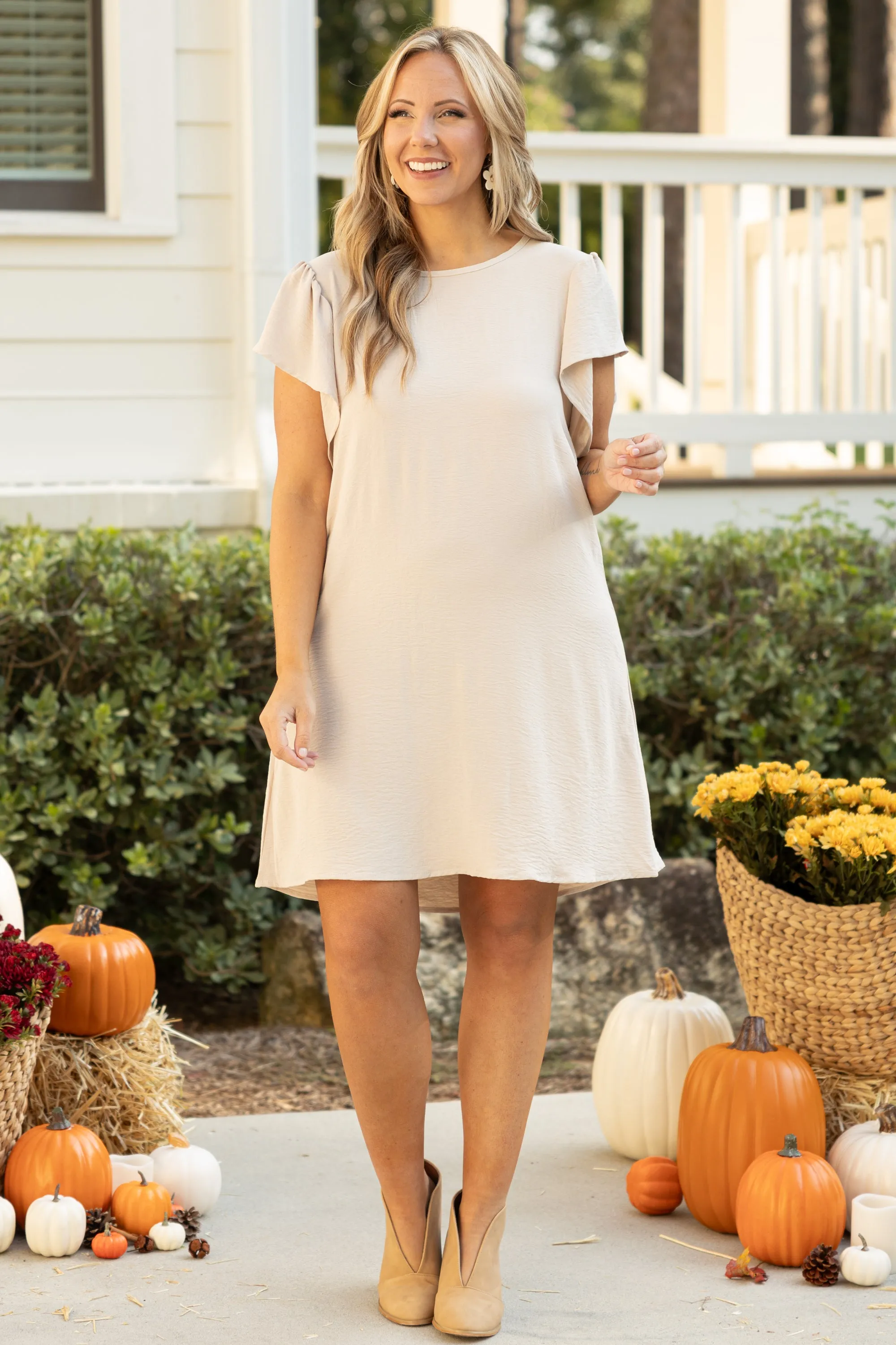 Springtime Craze Dress, Oatmeal