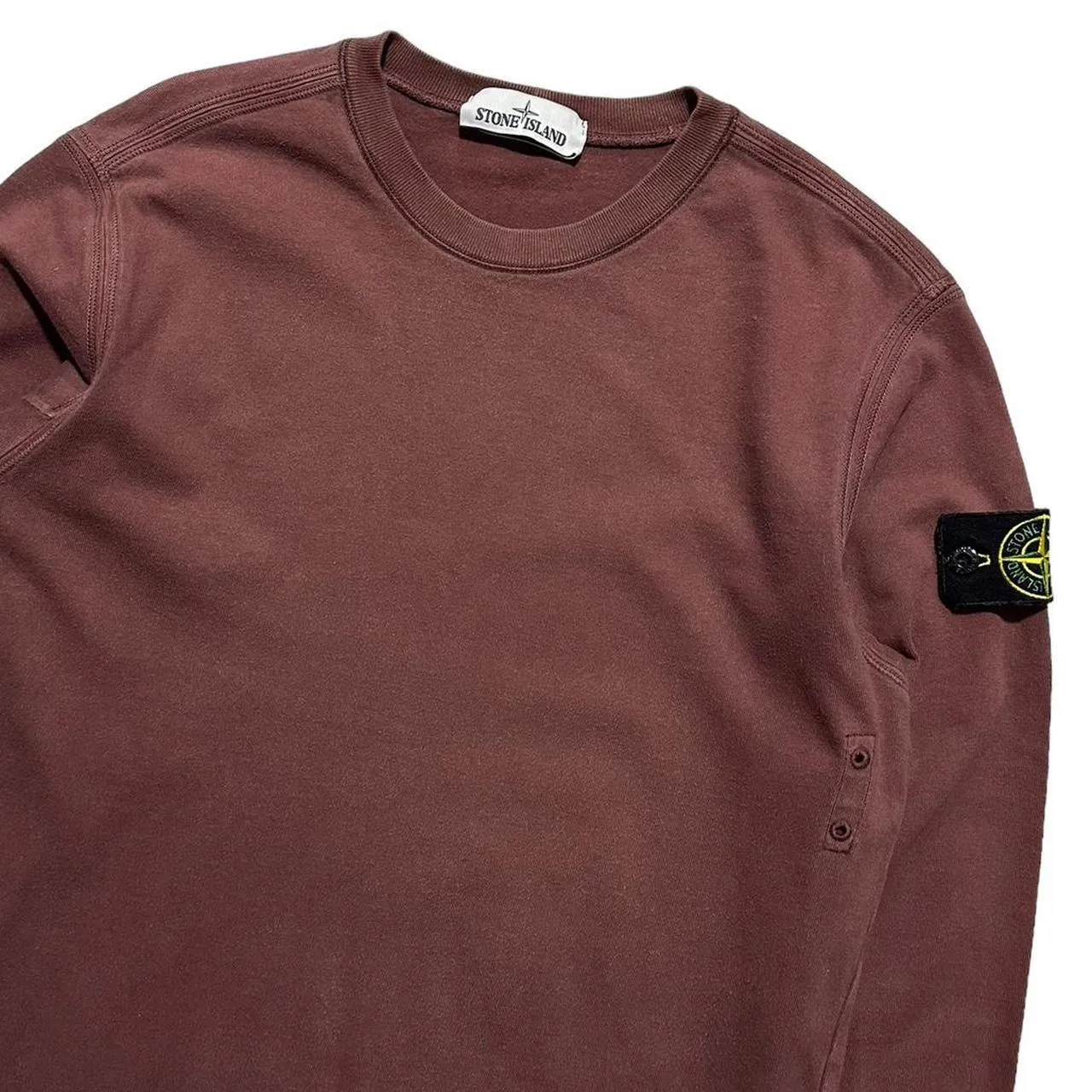 Stone Island Burgundy Pullover Thin Crewneck