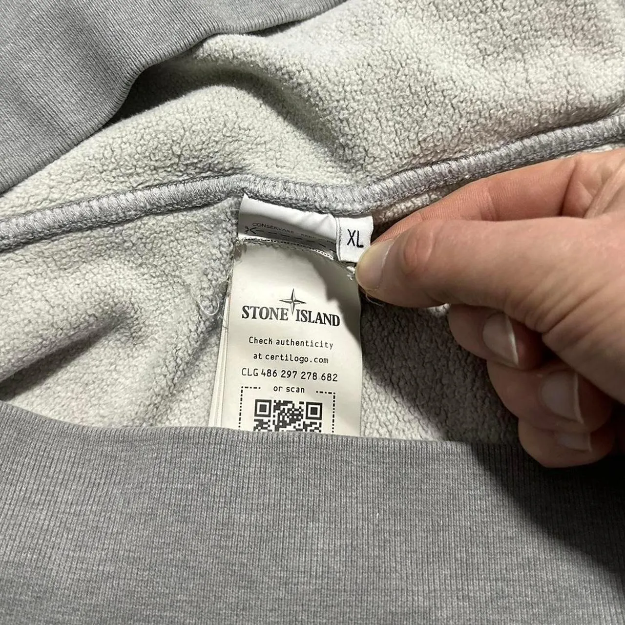 Stone Island Grey Pullover Crewneck