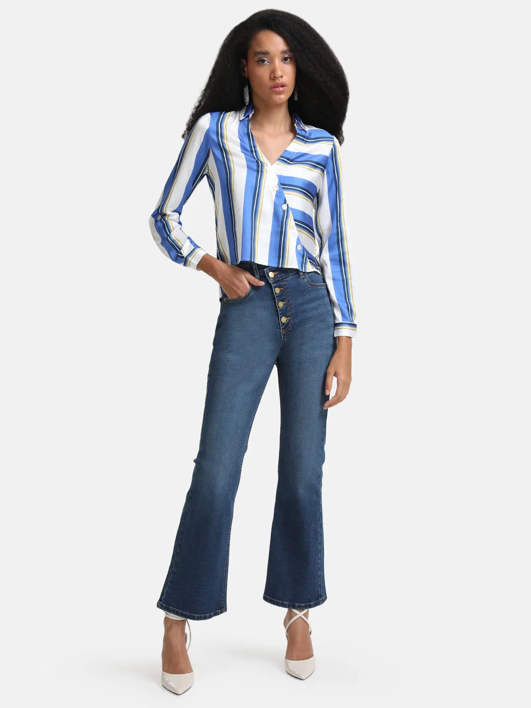 Stripe Play V-Neck Top