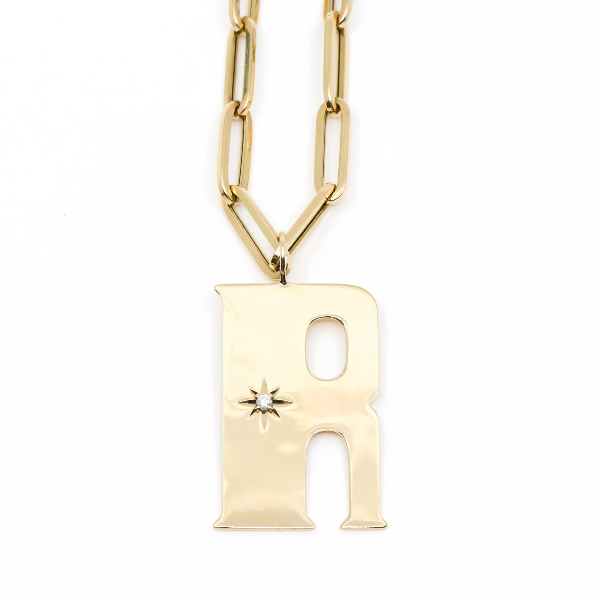 The Gold Flat Letter Pendant