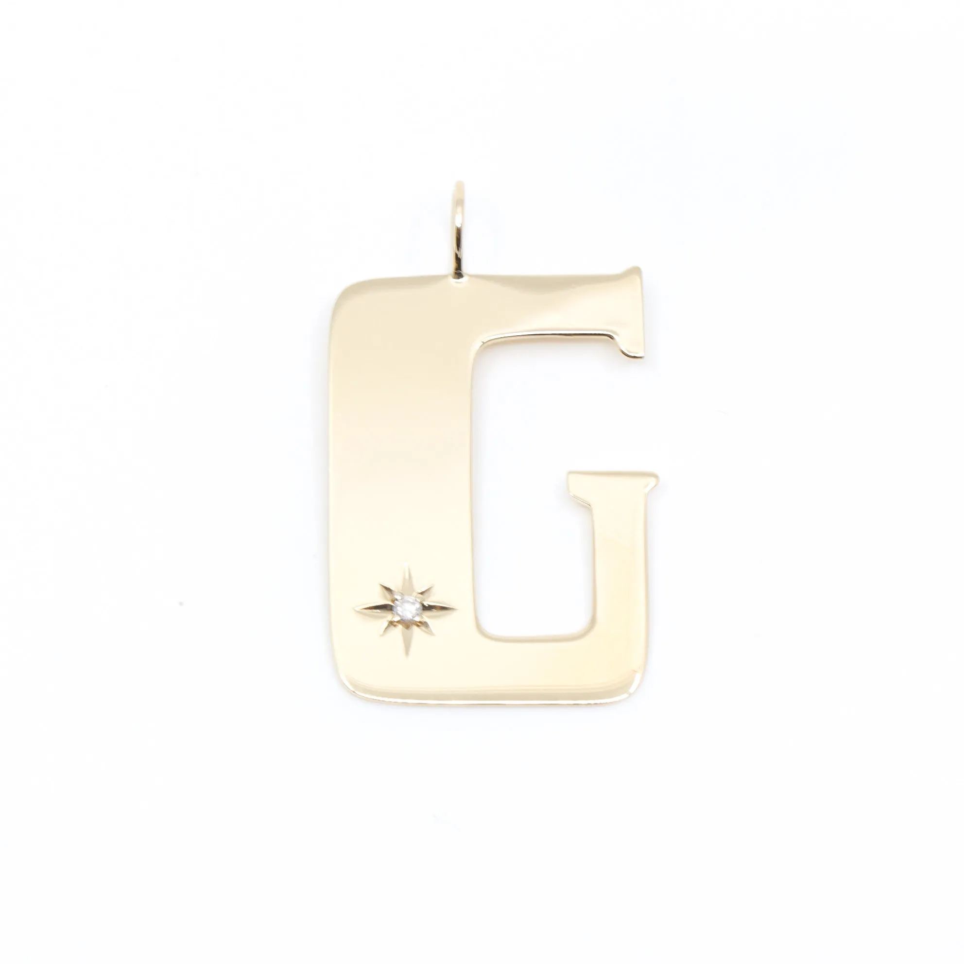 The Gold Flat Letter Pendant